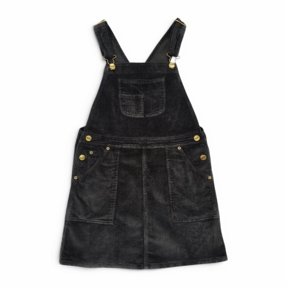 Vintage L.L.Kids by L.L. Bean Black Corduroy Pinafore Jumper Dress Girl's 10 M
